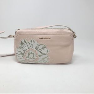 Vera Bradley Le Fleur Sydney Leather pink floral shoulder crossbody bag purse